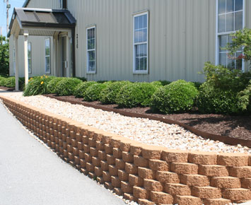 Retaining Wall and Landscape